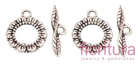 ZAPIĘCIE PRZEKŁADKOWE SŁONECZNIK 16MM KOLOR STARE SREBRO