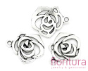 ZAWIESZKA RÓŻA 19x16MM KOLOR STARE SREBRO