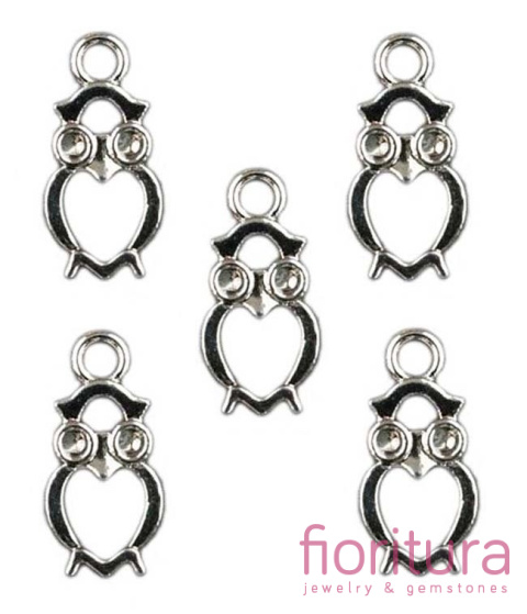 ZAWIESZKA SOWA 20X10MM KOLOR SREBRNY