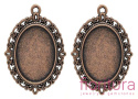 BAZA ZAWIESZKI OWAL 25x18MM KOLOR MIEDZIANY