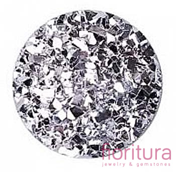 KABOSZON AKRYLOWY DRUZY KOŁO 12MM KOLOR SILVER