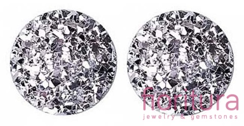 KABOSZON AKRYLOWY DRUZY KOŁO 12MM KOLOR SILVER