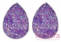 KABOSZON AKRYLOWY DRUZY ŁEZKA 25x18MM KOLOR PURPLE AB