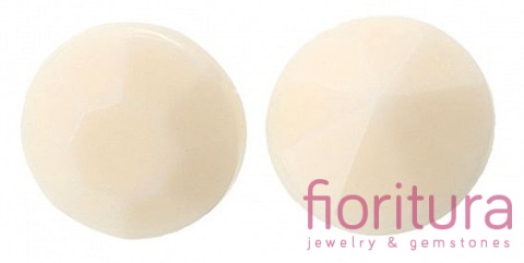 KABOSZON AKRYLOWY FASETOWANY KOŁO 6MM KOLOR IVORY