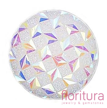 KABOSZON AKRYLOWY KOŁO 21MM KOLOR WHITE AB