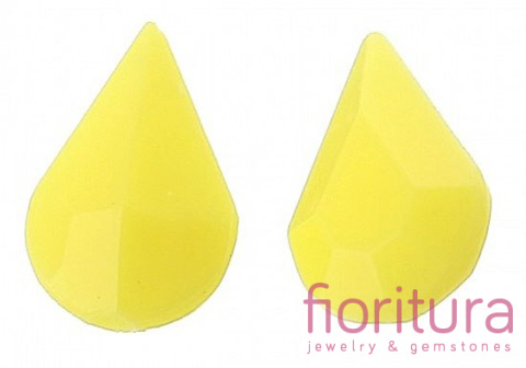 KABOSZON AKRYLOWY FASETOWANY ŁEZKA 8x6MM KOLOR LEMON YELLOW