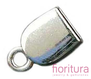 KOŃCÓWKA DO WKLEJANIA 8x2,5MM KOLOR STARE SREBRO