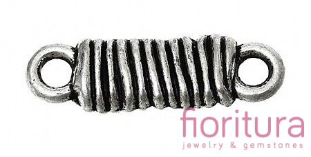 ŁĄCZNIK WZÓR PASIASTY 20x6MM KOLOR STARE SREBRO