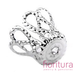 NAKŁADKA FILIGRANOWA 9x7MM KOLOR SREBRNY