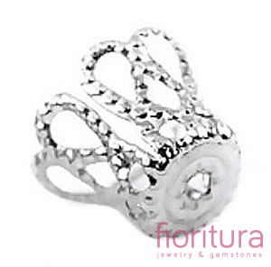 NAKŁADKA FILIGRANOWA 9x7MM KOLOR SREBRNY