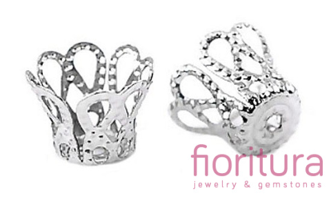 NAKŁADKA FILIGRANOWA 9x7MM KOLOR SREBRNY