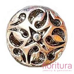 PRZEKŁADKA AŻUROWA DYSK ARABSKI 16MM KOLOR STARE SREBRO