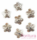 PRZEKŁADKA KWIATEK OZDOBNY 8MM KOLOR STARE SREBRO