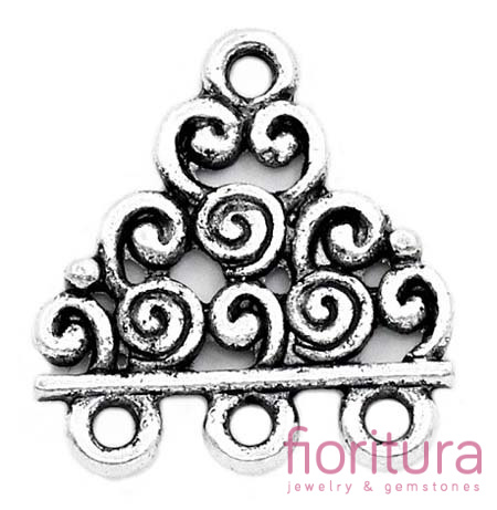 ROZDZIELACZ NA TRZY 18x17x1,5MM KOLOR STARE SREBRO