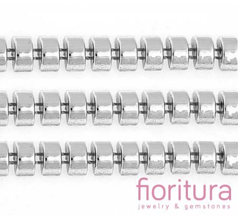 TAŚMA Z ĆWIEKAMI PÓŁKOLE 8x4MM KOLOR SREBRNY