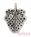 ZAWIESZKA LIŚĆ 19X14MM KOLOR STARE SREBRO