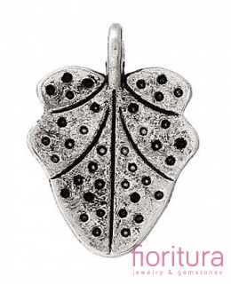 ZAWIESZKA LIŚĆ 19X14MM KOLOR STARE SREBRO