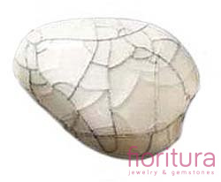 CERAMIKA Z EFEKTEM SPĘKANIA NIEREGULARNA 18X14MM KOLOR BIAŁY