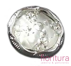 GUZIKI AKRYLOWE DEKORACYJNE 18x11MM KOLOR CREAM