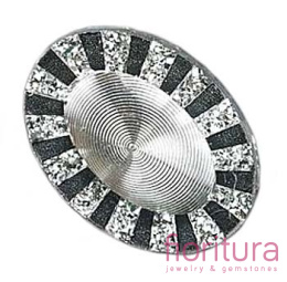 KABOSZON AKRYLOWY KOŁO 18MM KOLOR SILVER