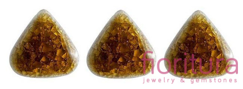 KABOSZON CERAMICZNY CRACLE ŁEZKA 15x15MM KOLOR BRĄZOWY