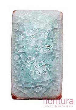 KABOSZON CERAMICZNY CRACLE PROSTOKĄT 16x10MM KOLOR SZARY