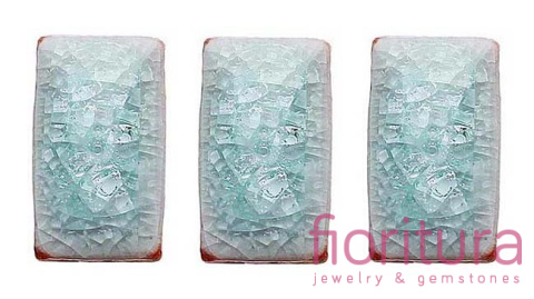 KABOSZON CERAMICZNY CRACLE PROSTOKĄT 16x10MM KOLOR SZARY