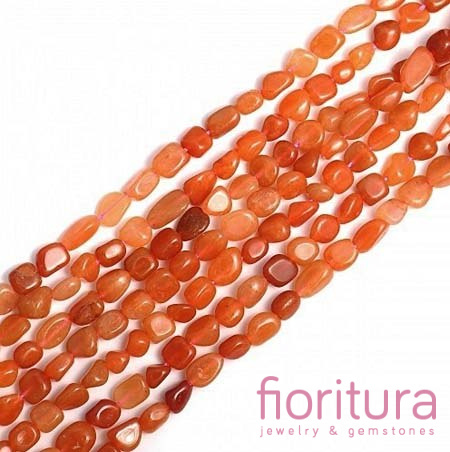 KAMIEŃ NATURALNY AWENTURYN BRĄZOWY NIEREGULARNY 12-8x8-4MM SZNUR