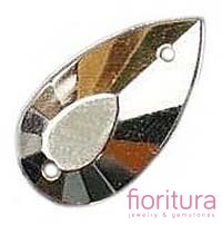 KORALIK DO PRZYSZYCIA ŁEZKA 17x9MM KOLOR NIKLOWY