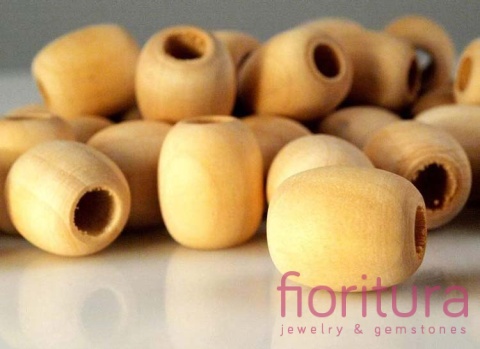 KORALIKI DREWNIANE NIELAKIEROWANE OWAL 18x20MM