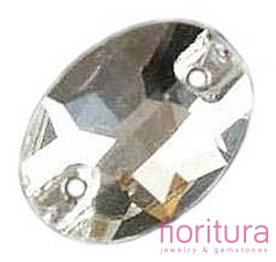 KORALIKI KRYSZTAŁOWE FASETOWANE DO PRZYSZYCIA 14x10x4MM KOLOR CRYSTAL