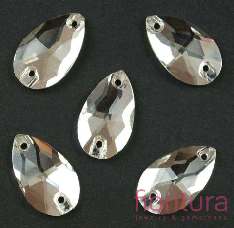 KORALIKI KRYSZTAŁOWE FASETOWANE DO PRZYSZYCIA 18x11x5MM KOLOR CRYSTAL