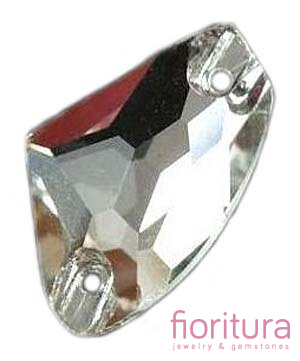 KORALIKI KRYSZTAŁOWE FASETOWANE DO PRZYSZYCIA 19x11x4MM KOLOR CRYSTAL