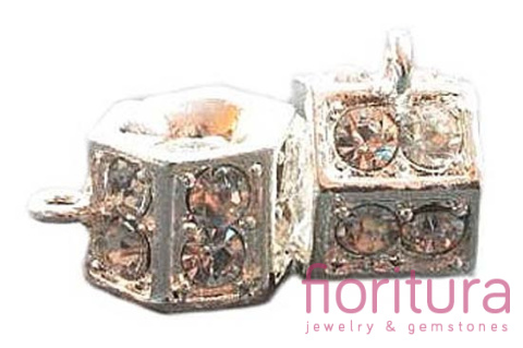 KRAWATKA Z KRYSZTAŁKAMI 10x10MM