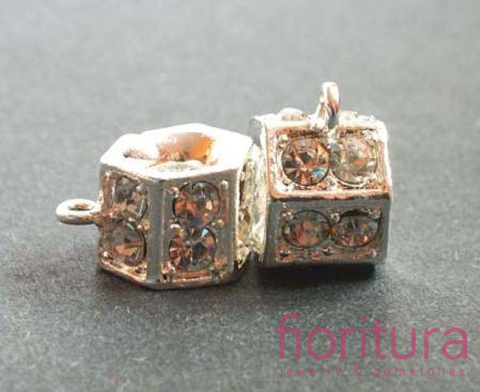 KRAWATKA Z KRYSZTAŁKAMI 10x10MM