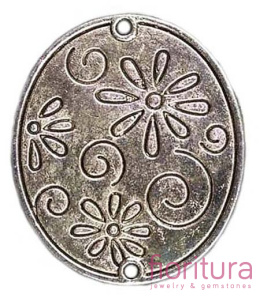 ŁĄCZNIK 29x33MM KOLOR STARE SREBRO