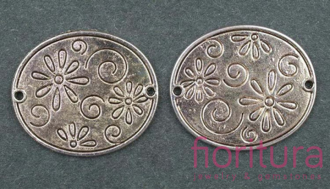 ŁĄCZNIK 29x33MM KOLOR STARE SREBRO