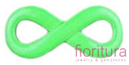 ŁĄCZNIK EMALIOWANY NIESKOŃCZONOŚĆ 29x14MM KOLOR GREEN NEON