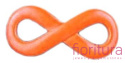 ŁĄCZNIK EMALIOWANY NIESKOŃCZONOŚĆ 29x14MM KOLOR ORANGE NEON