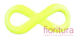 ŁĄCZNIK EMALIOWANY NIESKOŃCZONOŚĆ 29x14MM KOLOR YELLOW NEON