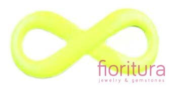 ŁĄCZNIK EMALIOWANY NIESKOŃCZONOŚĆ 29x14MM KOLOR YELLOW NEON