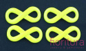 ŁĄCZNIK EMALIOWANY NIESKOŃCZONOŚĆ 29x14MM KOLOR YELLOW NEON
