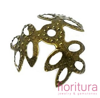 NAKŁADKA FILIGRANOWA 14MM KOLOR STARE ZŁOTO