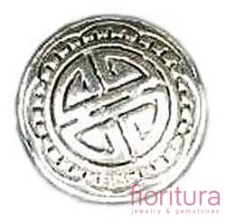 PRZEKŁADKA KULA SPŁASZCZONA 9X7MM KOLOR STARE SREBRO