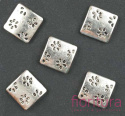 PRZEKŁADKA KWADRAT PŁASKI 12x12MM KOLOR STARE SREBRO