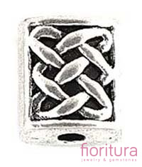 PRZEKŁADKA PROSTOKĄT IRLANDZKI 8,5x9,5MM KOLOR STARE SREBRO