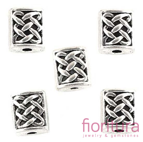 PRZEKŁADKA PROSTOKĄT IRLANDZKI 8,5x9,5MM KOLOR STARE SREBRO