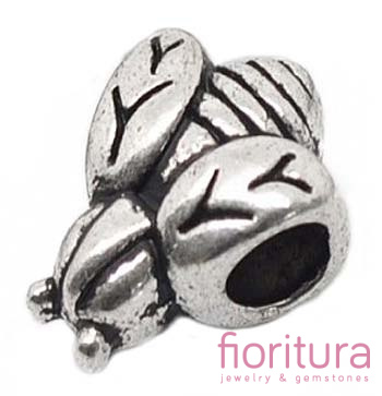 PRZEKŁADKA PSZCZÓŁKA 15x10MM KOLOR STARE SREBRO