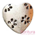 PRZEKŁADKA SERCE 14X4MM KOLOR STARE SREBRO