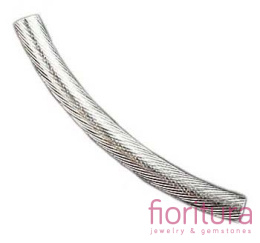 RURKA ŁUK GRAWEROWANY 45x4MM KOLOR SREBRNY